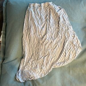 Hollister Cream Midi A-Line Skirt Asymmetrical High-Low